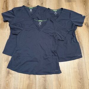 3 pair of dark grey healing hands scrubs